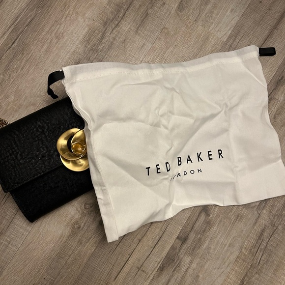 SOLD TB Dust Bag!! Ted Baker London Black Kira Rose Clutch Bag NWT MSRP $175 - Picture 10 of 10